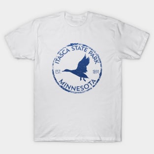 Itasca State Park Minnesota Birder's Duck in Flight Birding T-Shirt